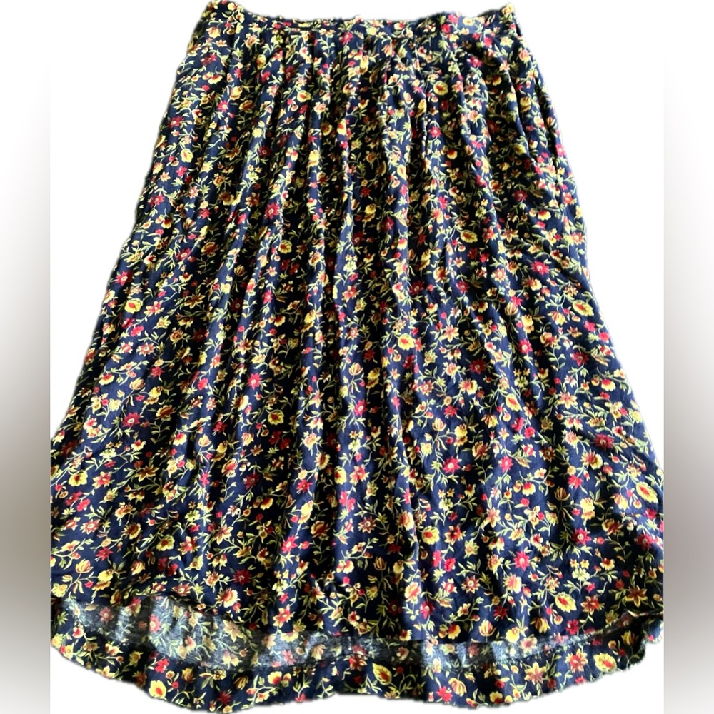 Vintage Southern Lady Floral Midi Skirt